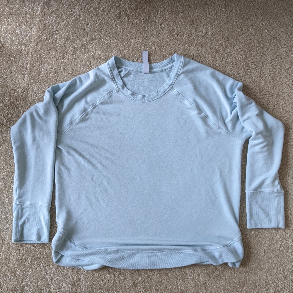 Pale blue Athleta XL Mindset modal sweatshirt